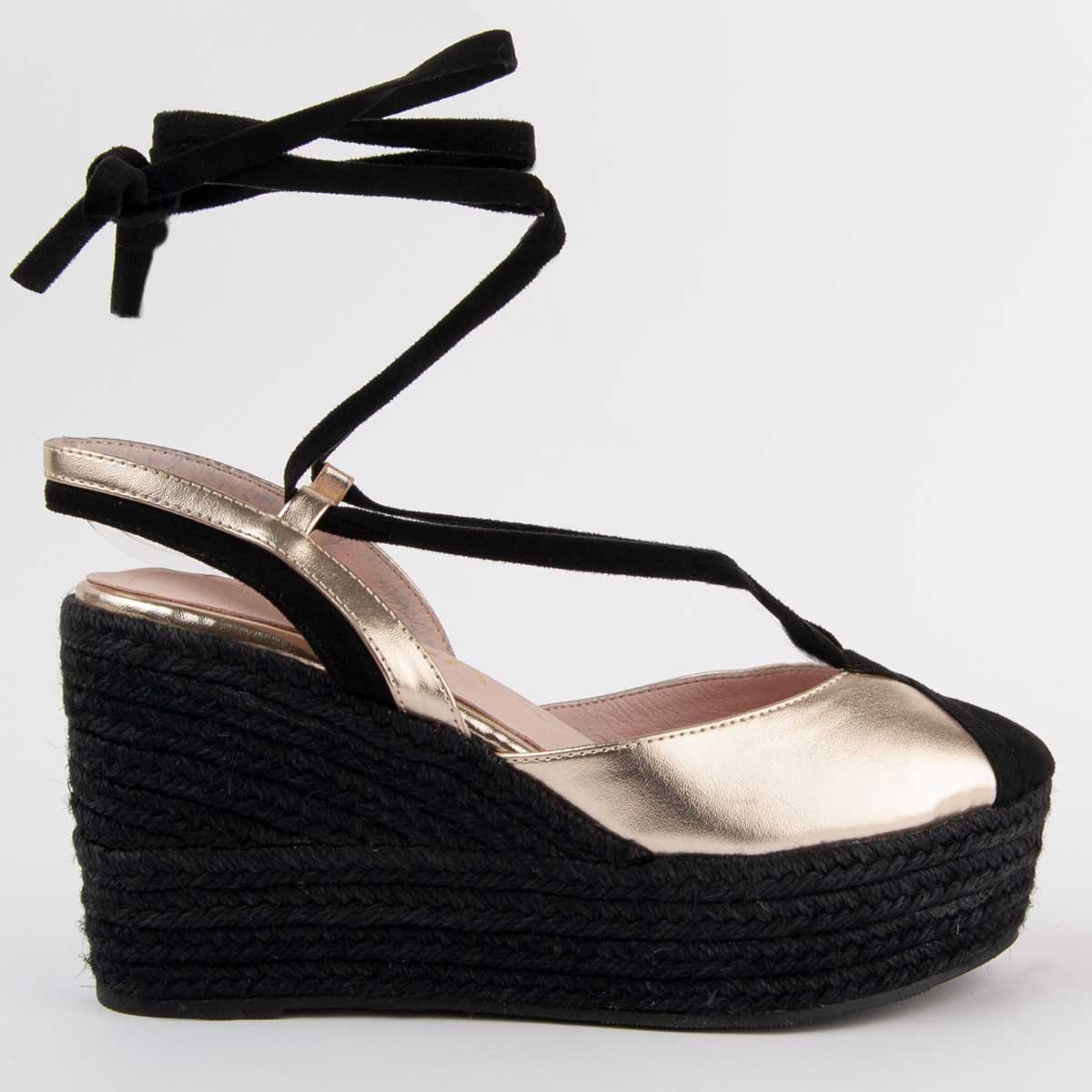 Montevita Espadrille Mit Keilabsatz Balenci6 Gold