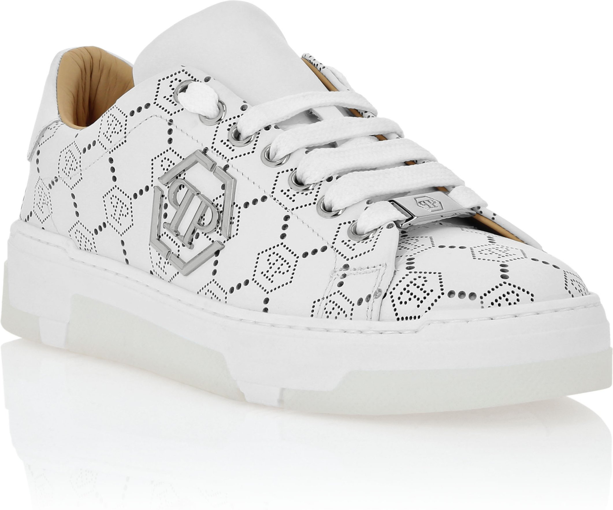 Low Top Leather Skeakers Matte Monogram