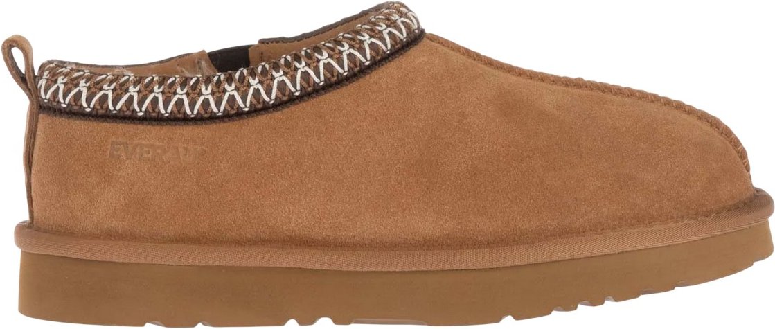 EverAu - Damen Hausschuhe "Wigeon", Kuh Wildleder (Kastanie)
