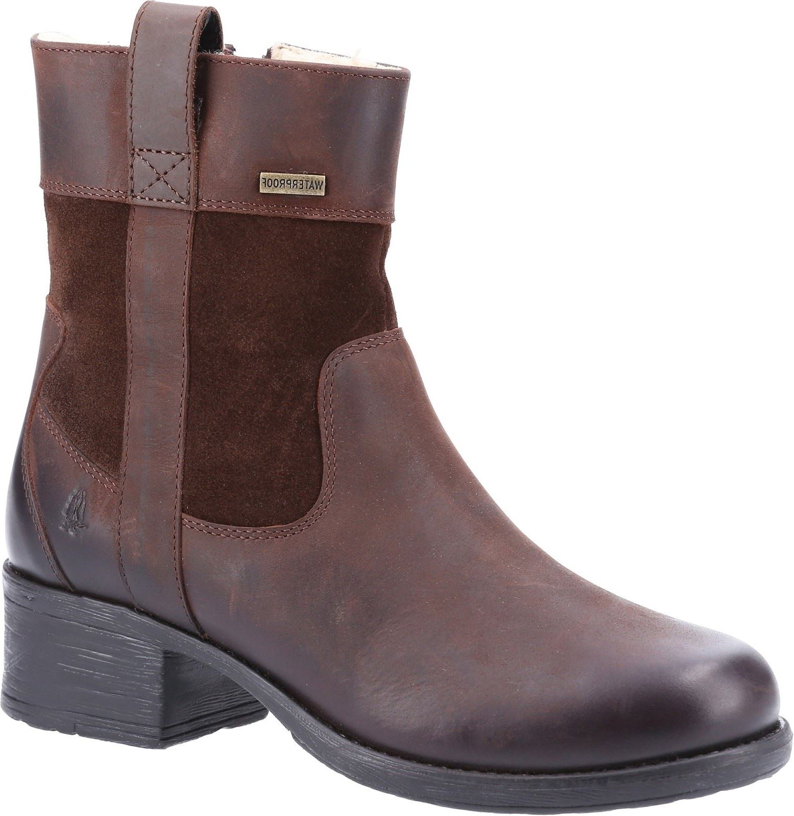 Hush Puppies Saskia Leder Damen Braun Stiefel