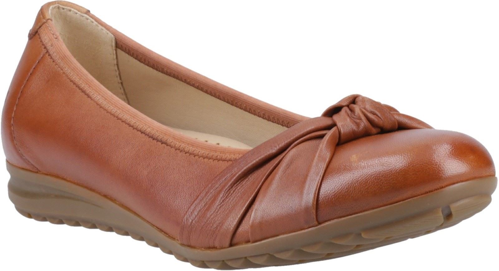 Hush Puppies Lilith Leder Damenschuhe Tan Standard Ballerinas