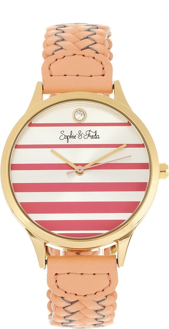 Sophie & Freda Tucson Lederarmbanduhr mit Swarovski-Kristallen