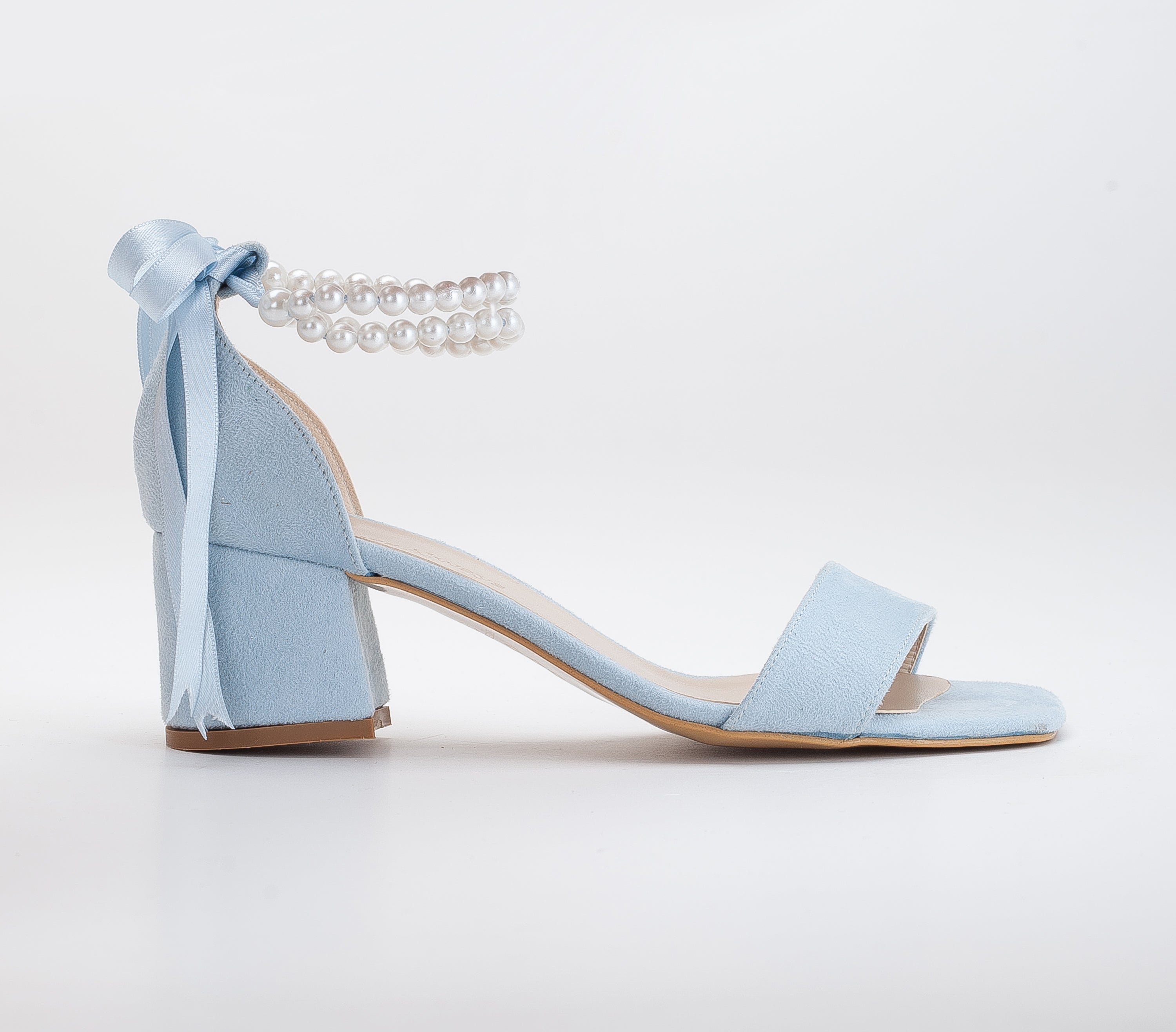 Illy Niedrig Block Absatz Sandalen with Pearls