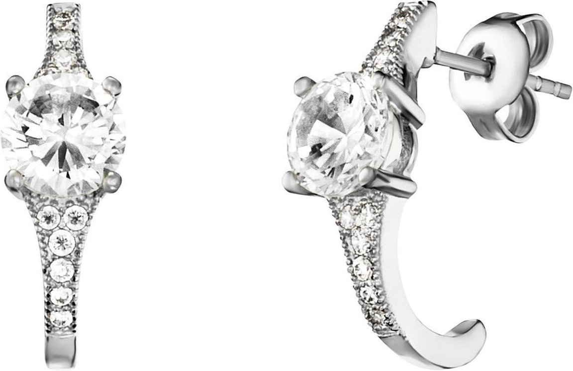 Julie Julsen Ohrstecker 925 Silber rhodiniert Zirkonia weiß
