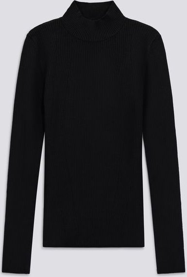 Schmal geschnittener Damenpullover mit hohem Halsausschnitt ALISE' COLLAR