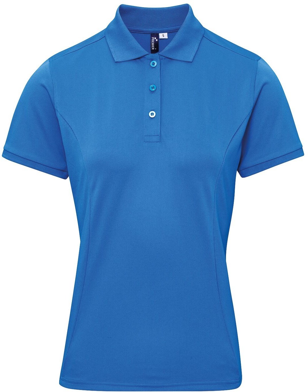 Premier Damen Polo-Shirt Coolchecker mit CoolPlus (Saphir)