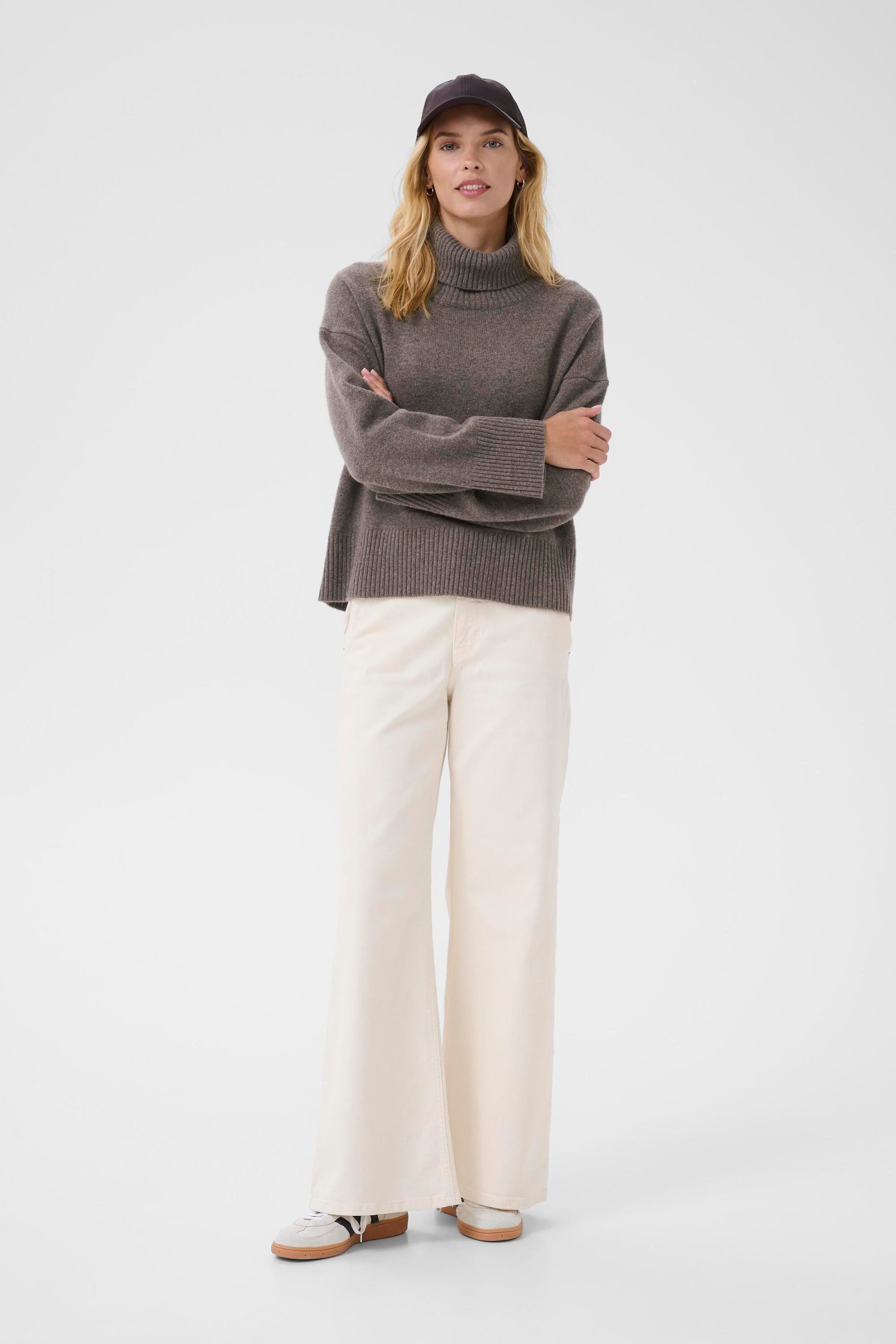 Strickpullover CorinaPW Gerade Passform grey