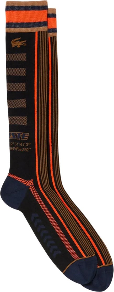Lacoste - "French Made" Socken für Herren/Damen Unisex (Schwarz/Orange)