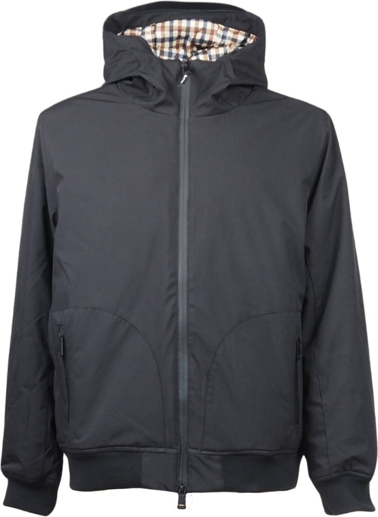 Aquascutum Active Schwarze Kapuzenjacke