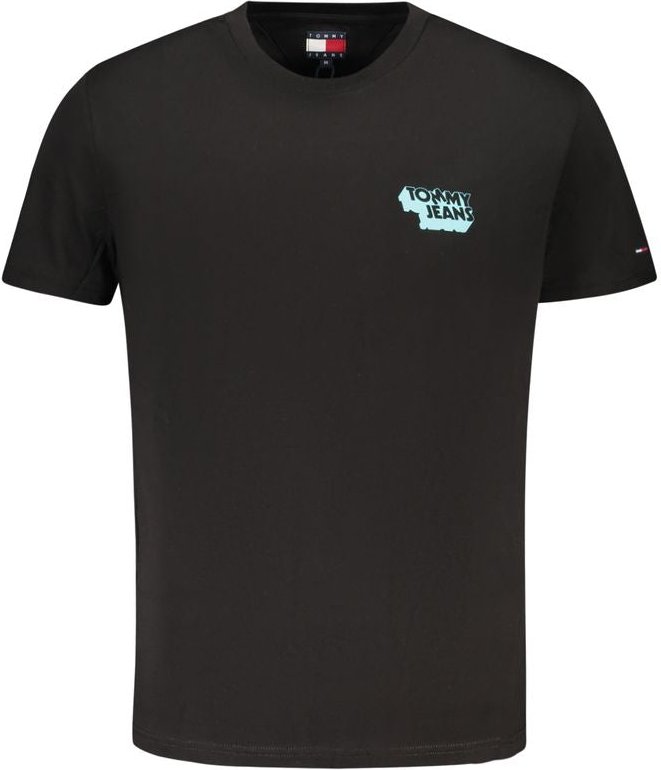 Thumbnail - Tommy Hilfiger Schwarzes Baumwolle Herren T-Shirt