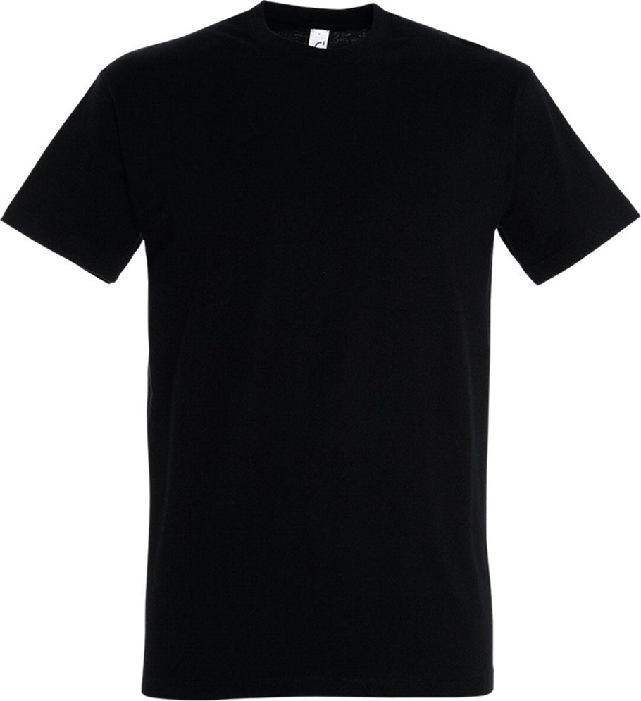 SOLS Mens Imperial Heavyweight Short Sleeve T-Shirt (Deep Black)