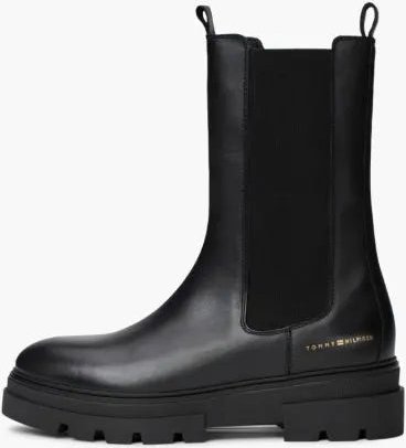 Tommy Hilfiger Monochromatische Damenstiefel Schwarz