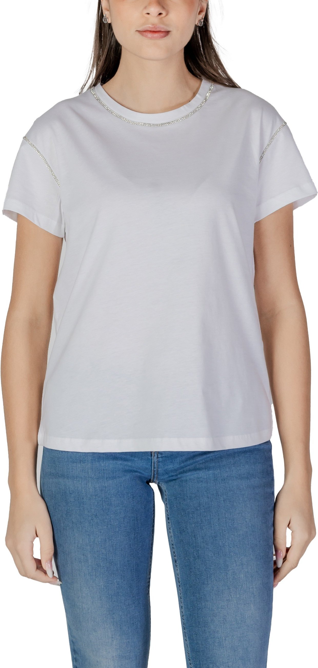 Kristall T-Shirt Kurzarm Rundhalsausschnitt