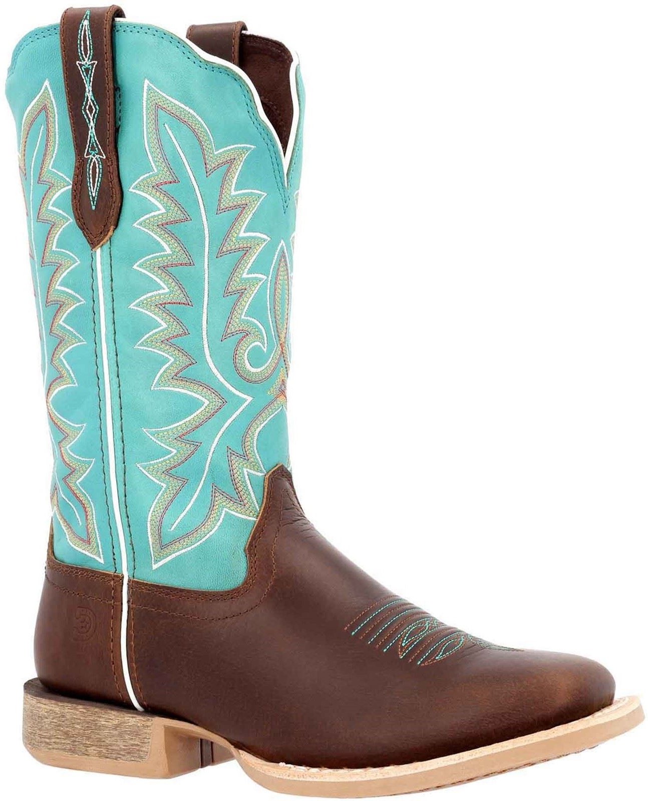 Durango Lady Rebel Pro Leder Damen Stiefel in Bay Brown/Arctic Blue