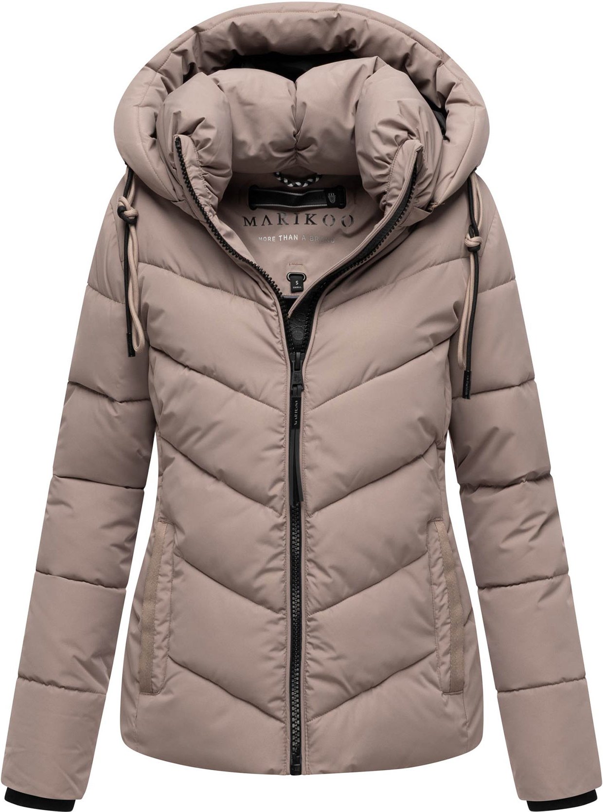 Marikoo Damen Winterjacke Sahnemausii XVI mit abnehmbarer Kapuze