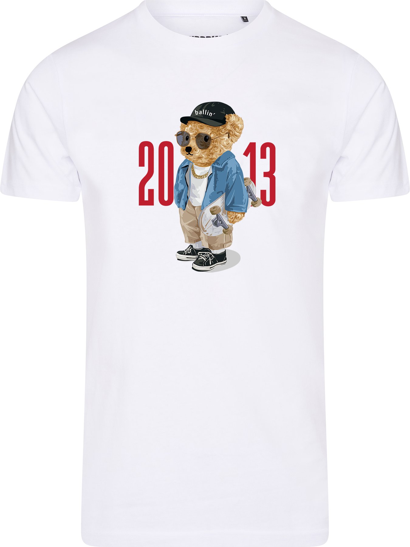Skater Bear Tee von Ballin Est. 2013 in der farbe Weiss und in größe 3XL.