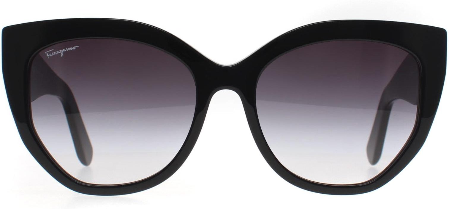 Salvatore Ferragamo Cat Eye Damen Schwarz Grau Farbverlauf SF1061S