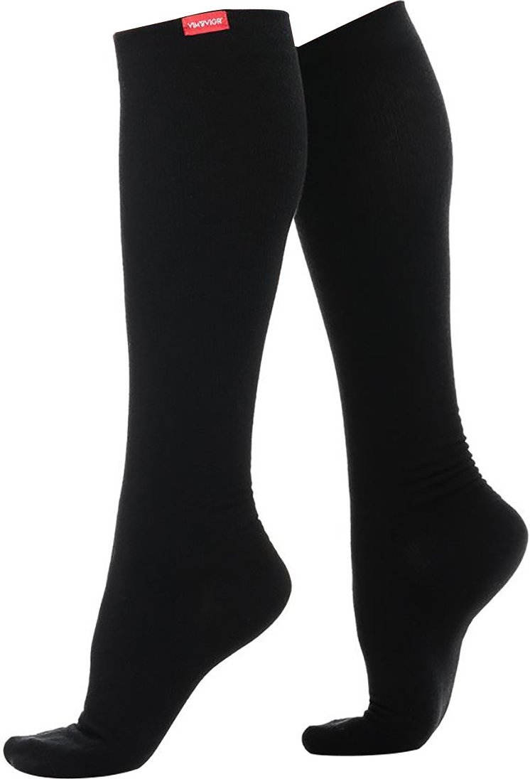 VIM&VIGR - Breite Wadenstrümpfe mit abgestufter Kompression 30-40 mmhg mit feuchtigkeitsableitendem Nylon für Männer und...