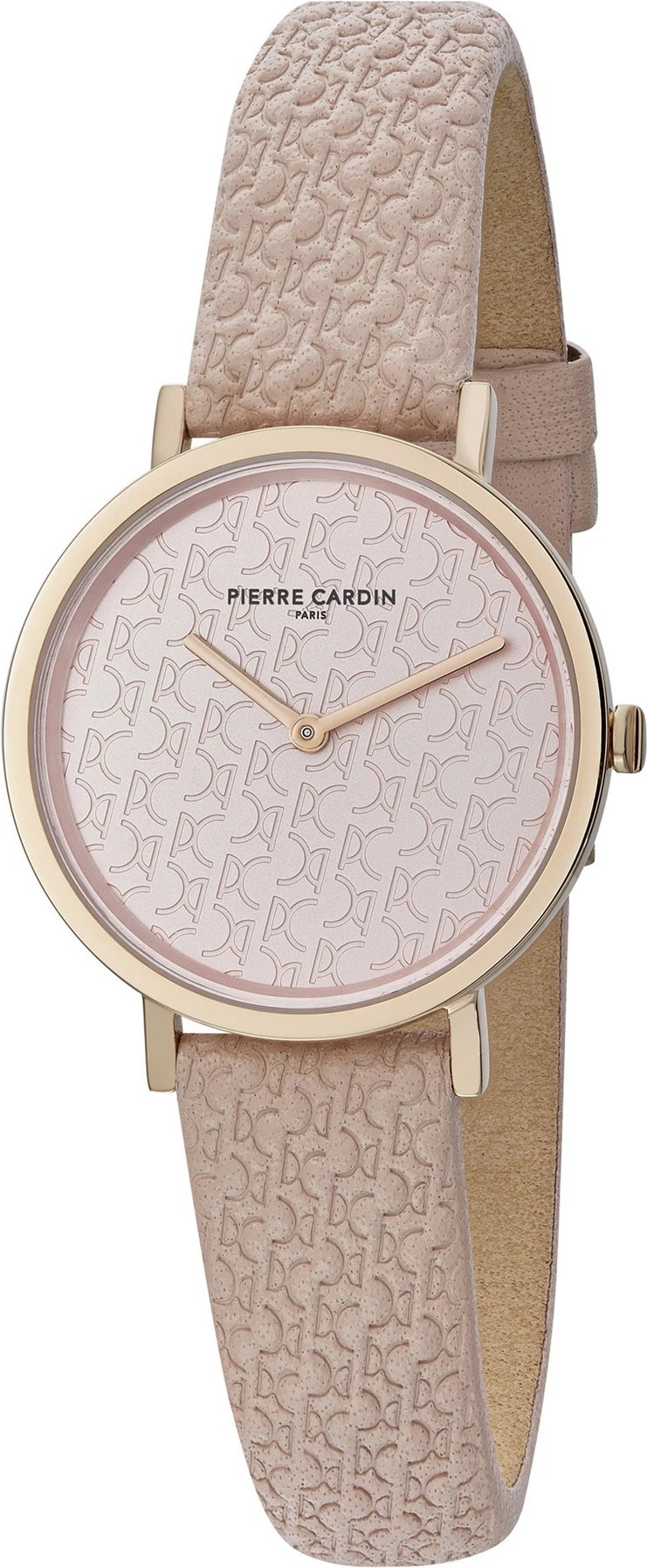 Pierre Cardin Belleville Pc Monogram Beige Damen Armbanduhr CBV.1504