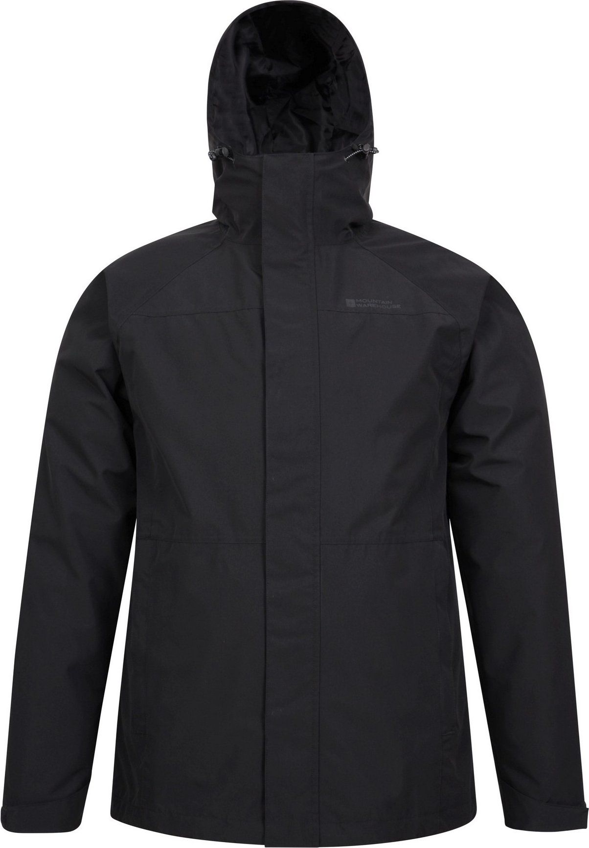 Mountain Warehouse Herren Alaskan 3-in-1-wasserdichte Jacke (Schwarz)