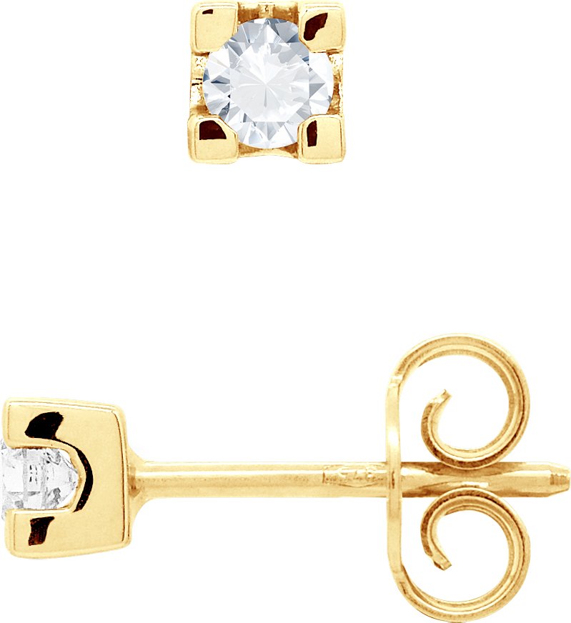 DIADEMA - Ohrringe mit Diamanten - Gelbgold