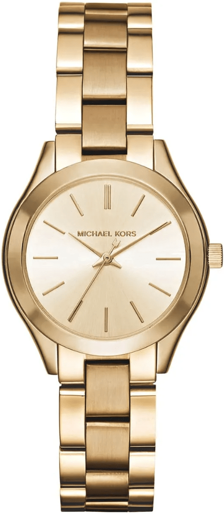 Michael Kors MK3512 Mini Slim Runway Damenuhr 34 mm Goldfarbene Edelstahl