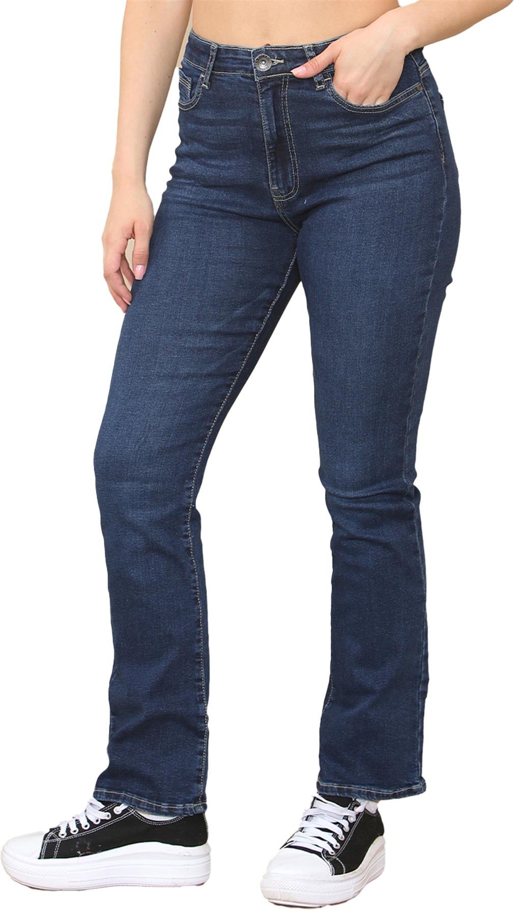 Enzo | Womens Bootcut Jeans - Blau
