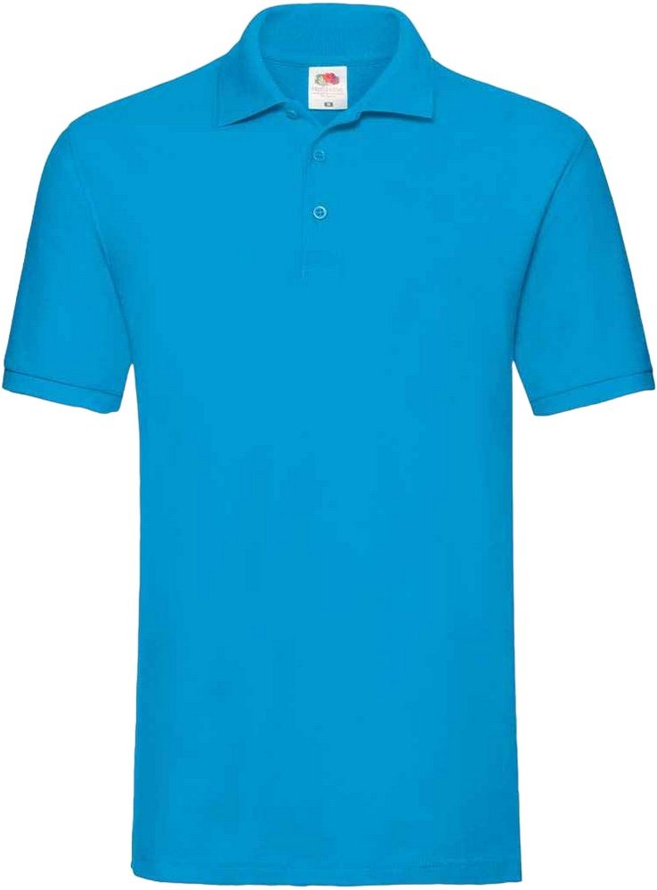 Fruit of the Loom Herren Premium Baumwolle Pique Polo Shirt (Azurblau)