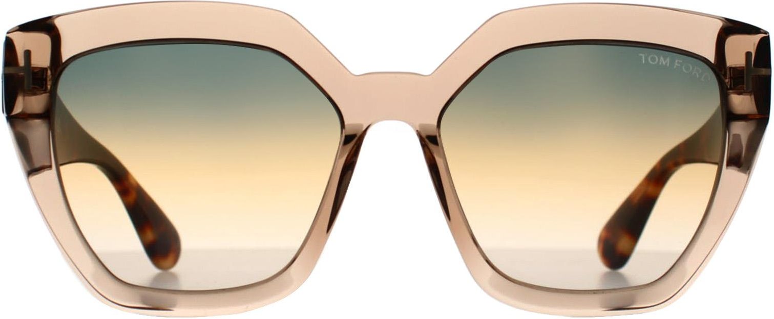 Tom Ford FT0939 Phoebe 45B glänzend hellbraun blau Farbverlauf Sonnenbrille