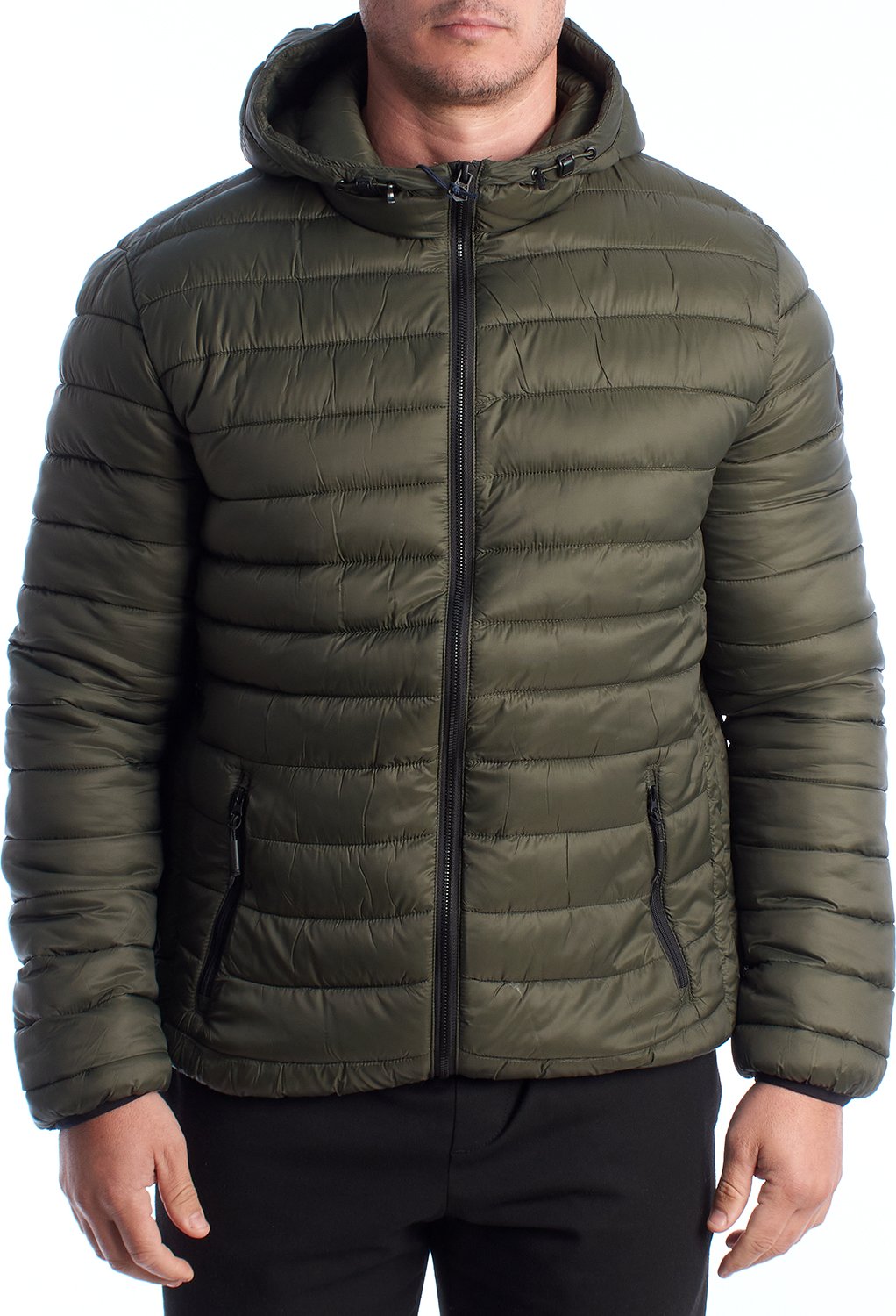 Herren-Steppjacke mit Kapuze US42127019