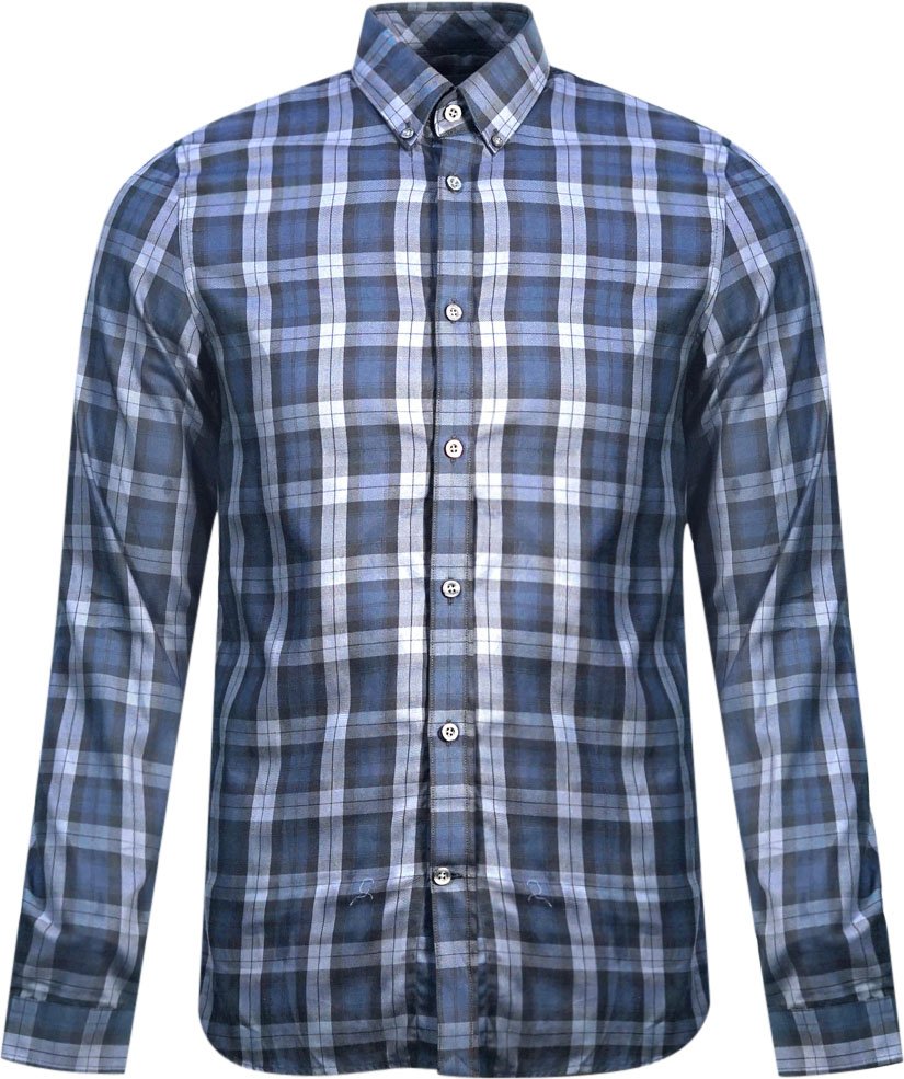 Fred Perry Schwarzes langärmeliges Hemd