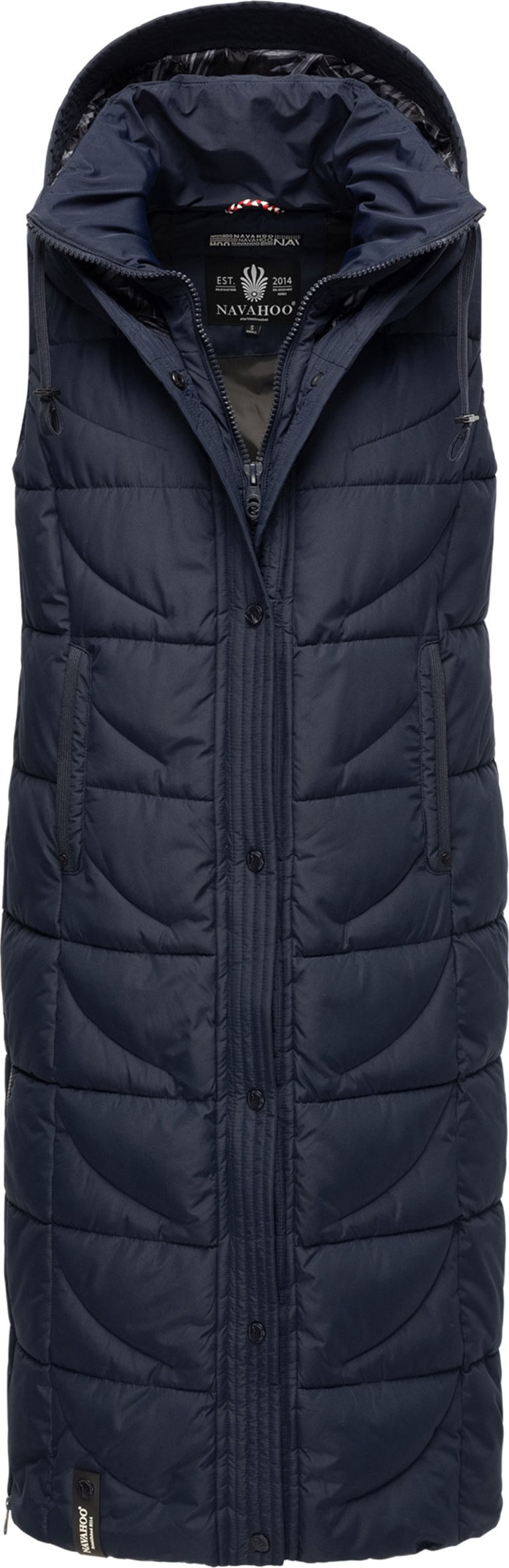 Navahoo Damen Steppweste Brezelchen – Lang & Stylisch Warm