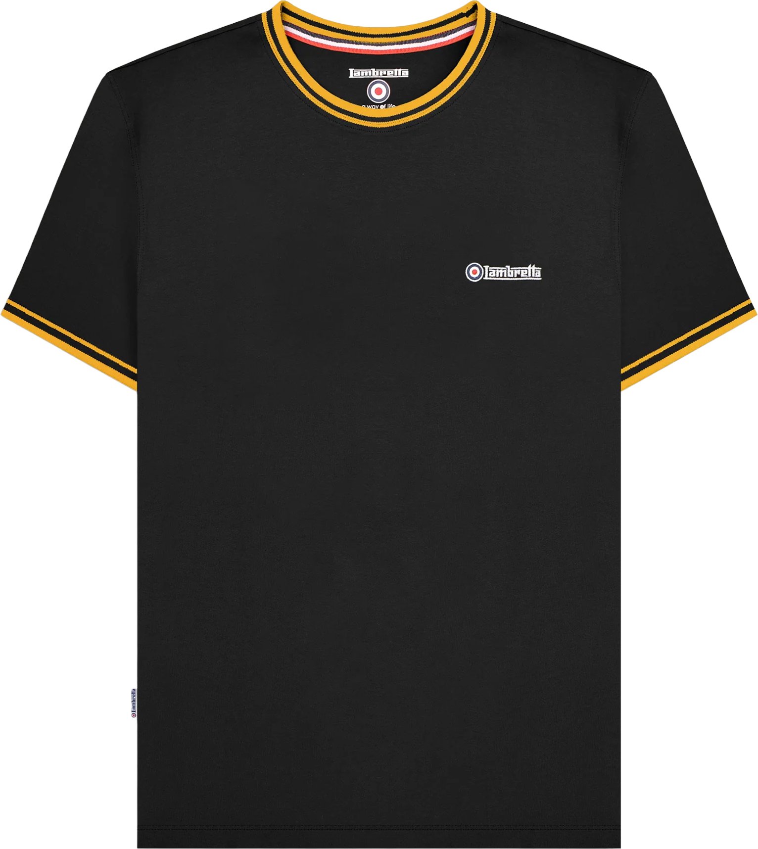 Lambretta - "AW24" T-Shirt für Herren (Schwarz/Gold)