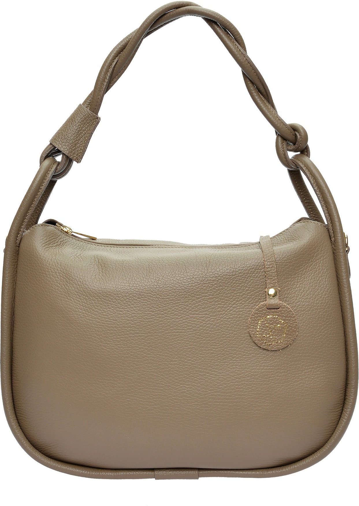 Luisa Vannini Beige Leder Tasche