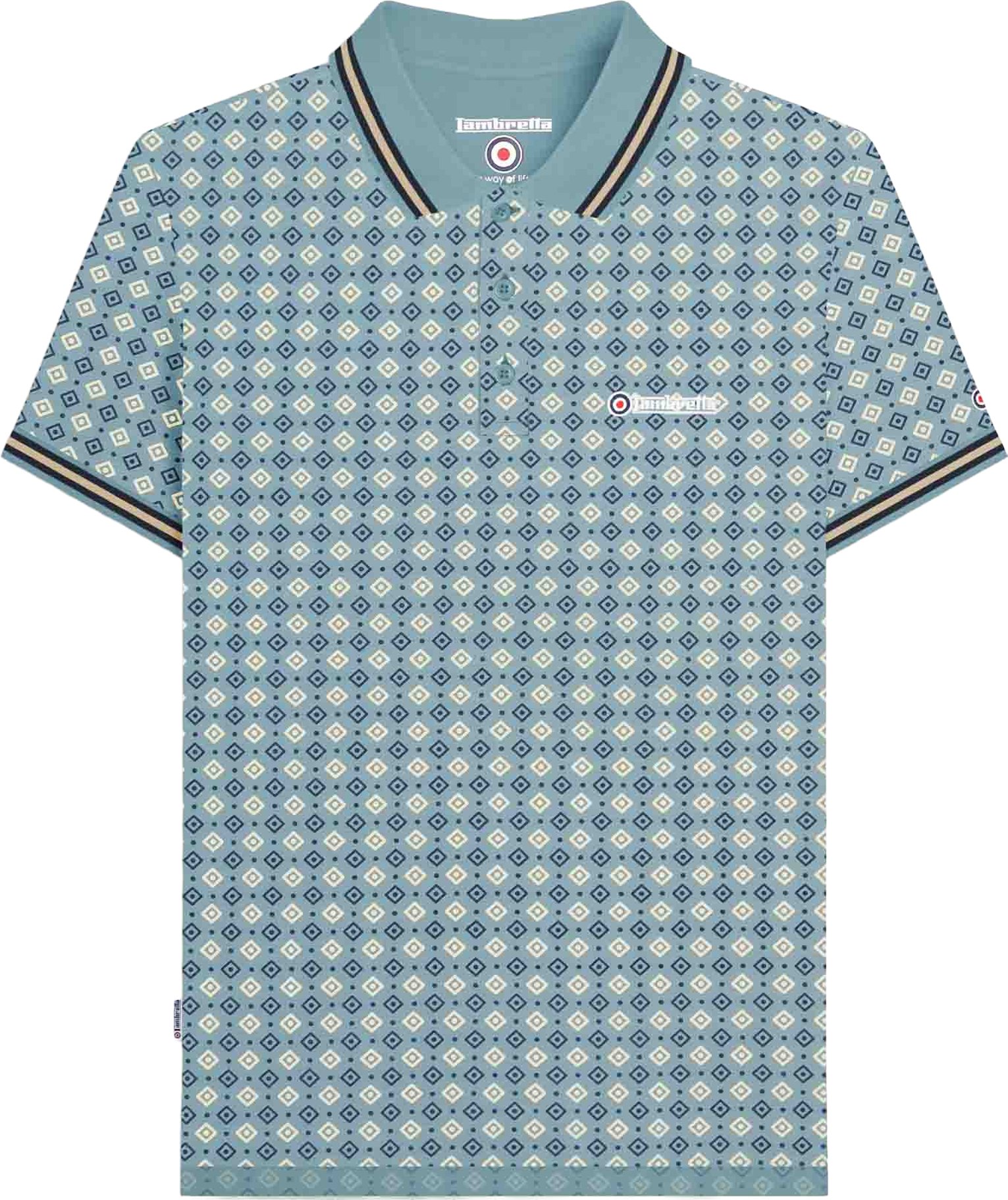 Lambretta - "SS25" Poloshirt für Herren (Rauchblau)