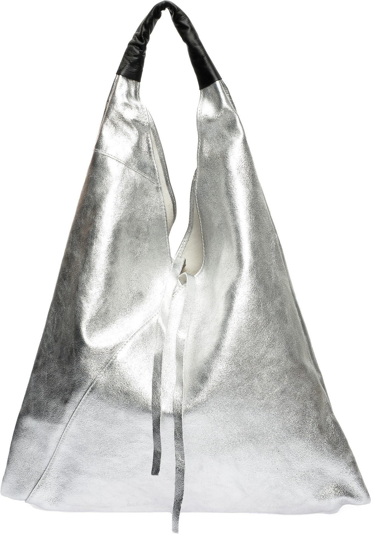 Isabella Rhea Silberne Lederhandtasche