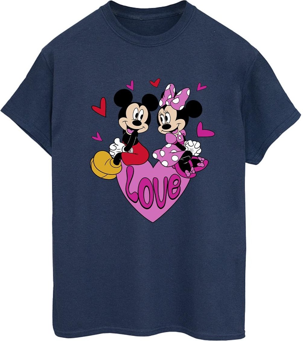 Disney - "Love Heart" T-Shirt für Damen (Marineblau)