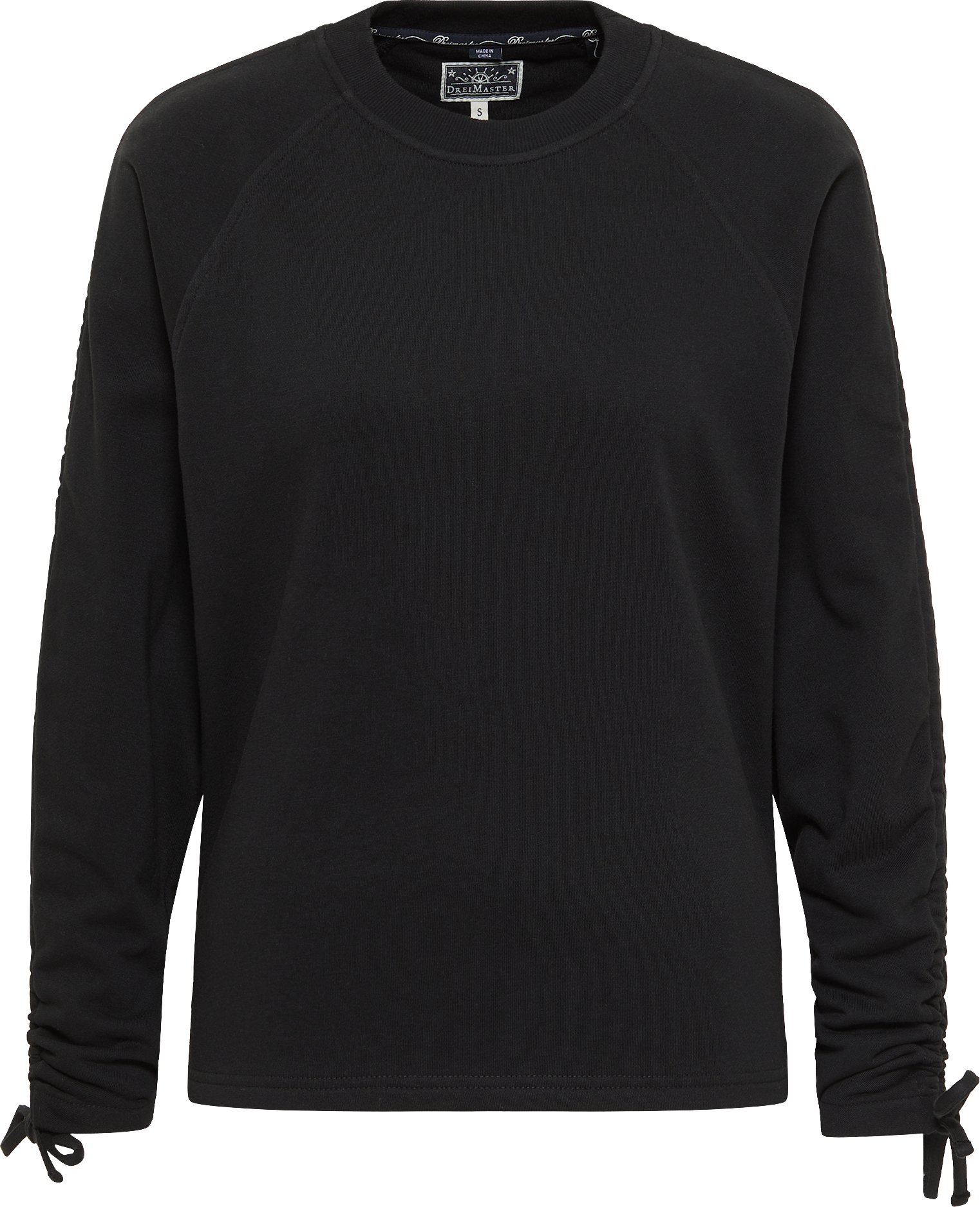 Dreimaster Sweatshirt mit Rundhals Damen Schwarz