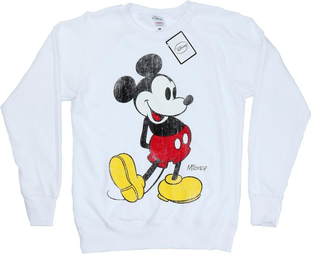 Disney Damen/Damen Mickey Mouse Classic Kick Sweatshirt (Weiß)