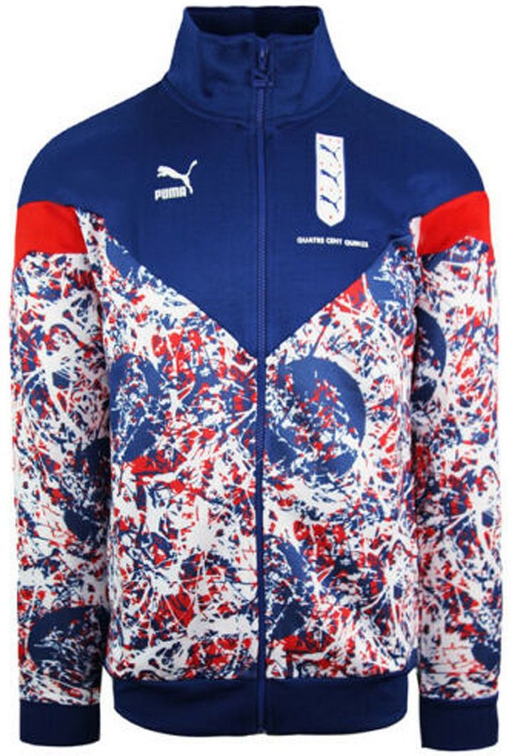 Puma England 3 Löwen Ärmeln Zip Up Blue Red Men Football Track Jacke 656883 01
