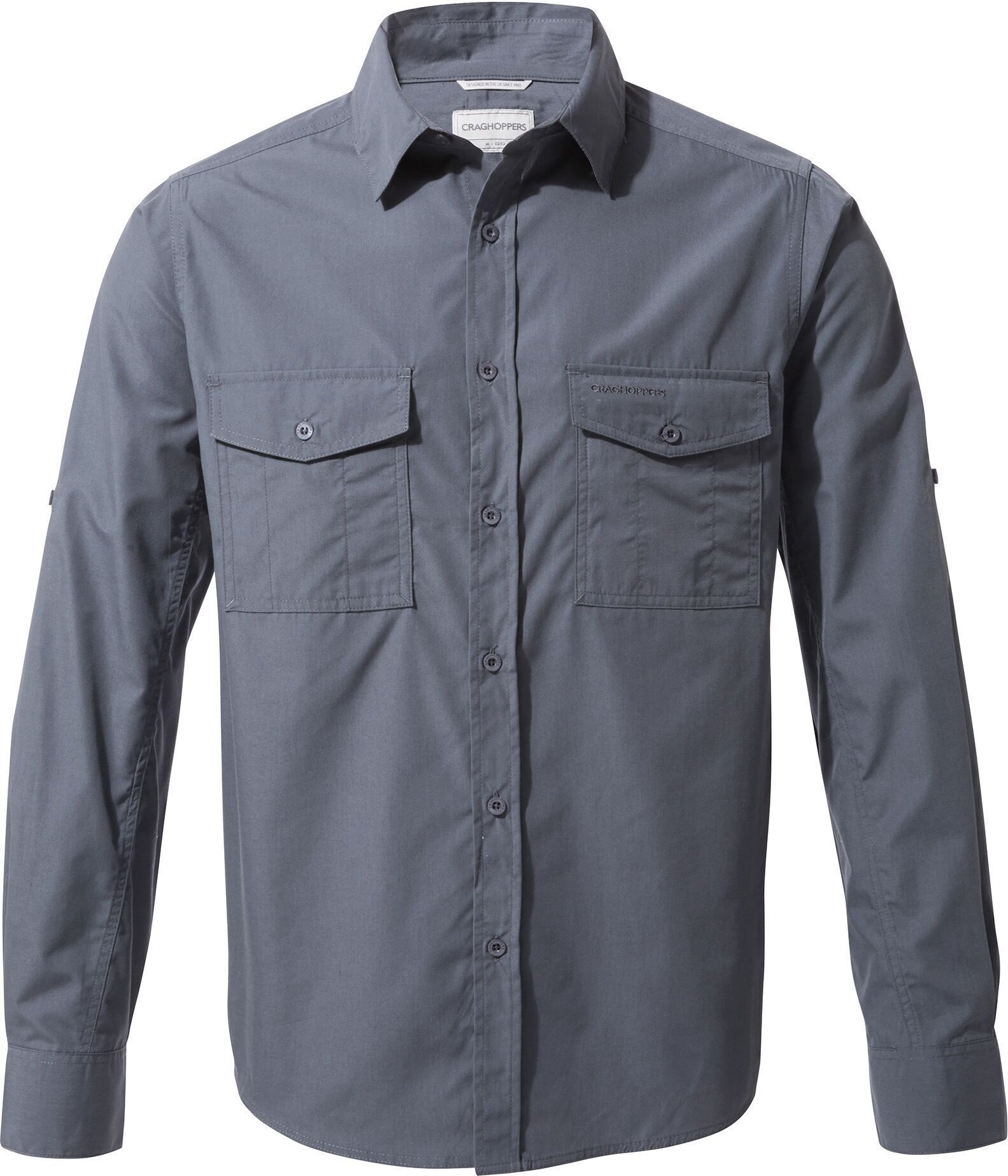 Craghoppers Herren Kiwi Langarm-Shirt (Ombre Blau)