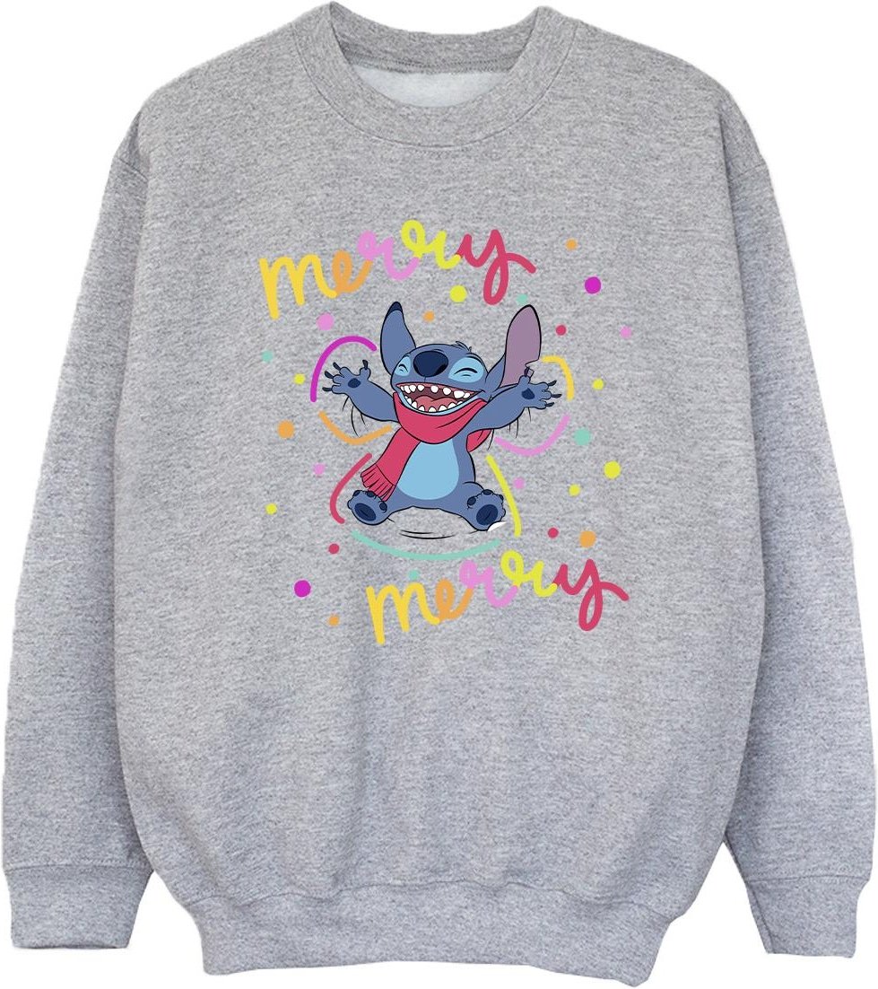 Disney - "Lilo & Stitch Merry Rainbow" Sweatshirt für Mädchen (Grau)