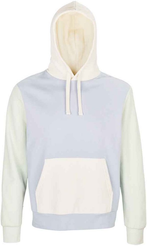 Thumbnail - SOLS Unisex Erwachsene Collins Contrast Organic Hoodie (cremeblau)