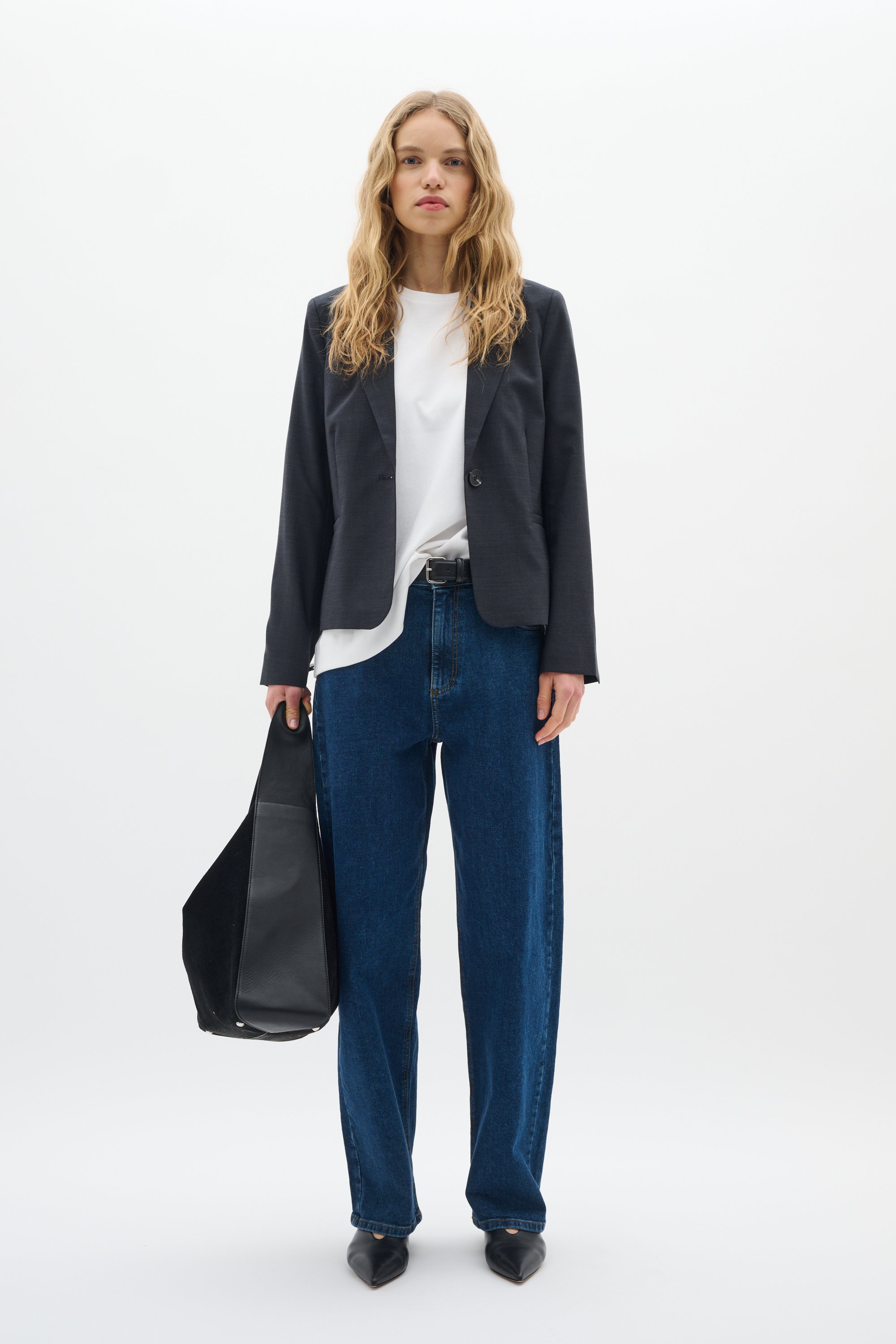 Blazer Feminine Form Dark Grey Melange