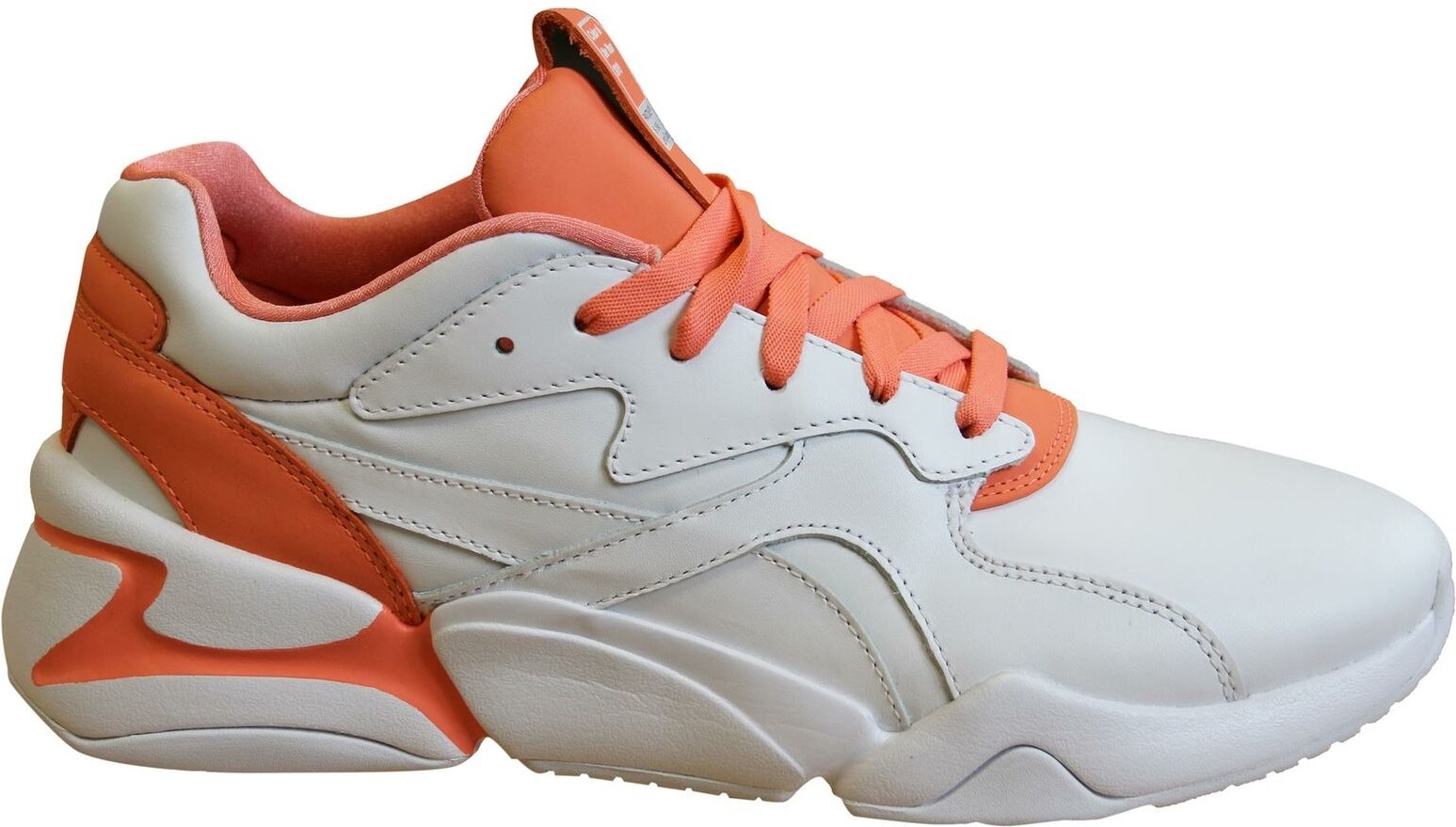 Puma Nova X Pantone 2 Living Coral Leder Schnürung Womens Trainer 371211 01