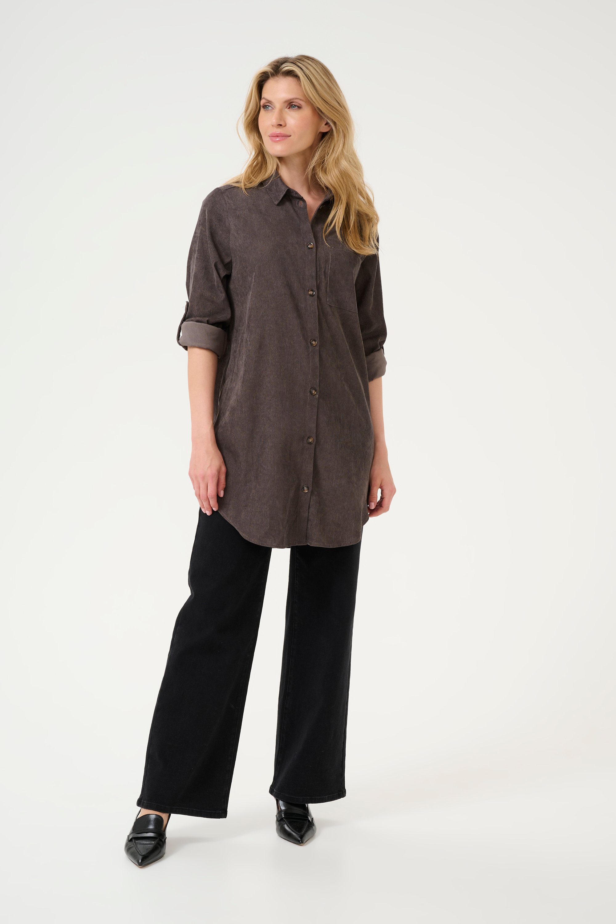 Langarm - Hemd Loose fit Major Brown C. brown