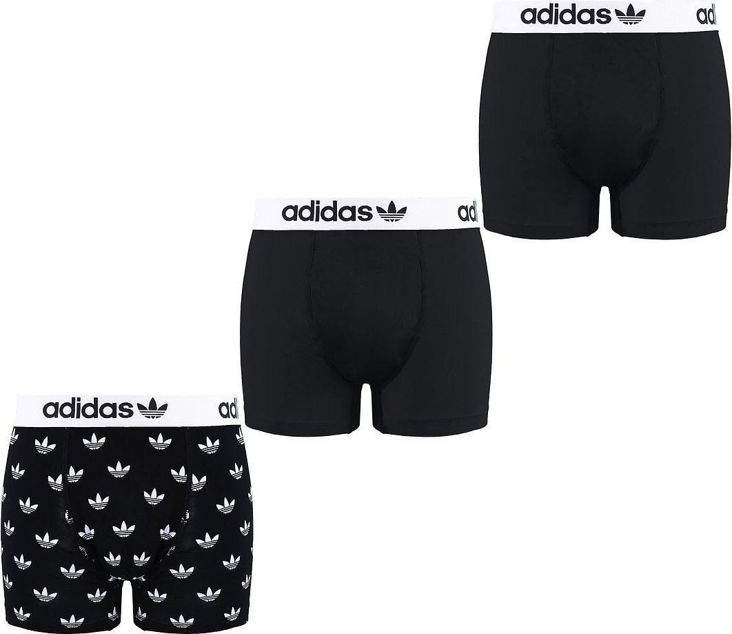 Adidas 3-Pack-Komfort Flex Herren Schwarz/Weiß-Baumwollstämme