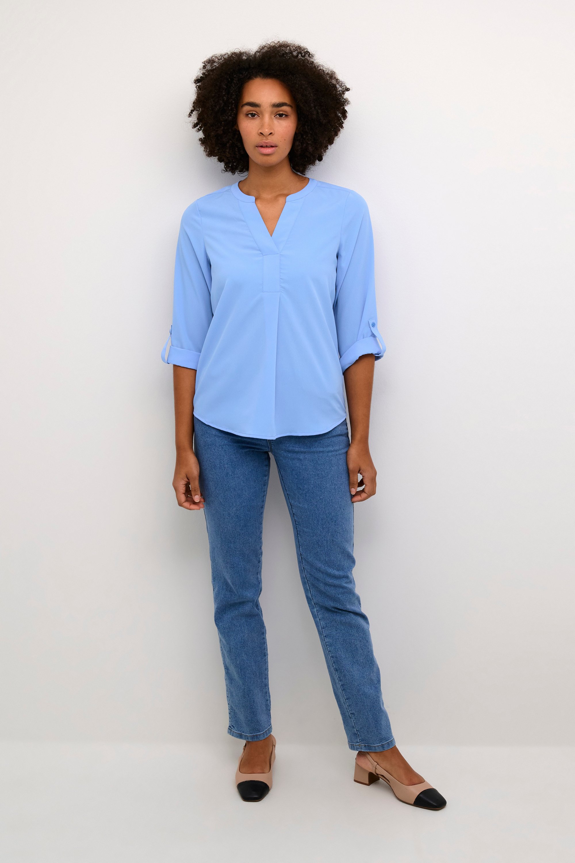 Kurzarm-Bluse Regular fit Vista Blue light blue
