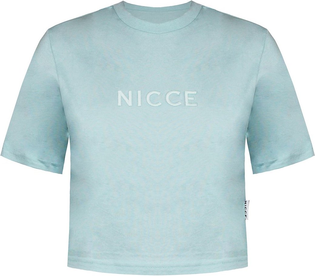 Niccee Womens Aqua Blue Cropped T-Shirt