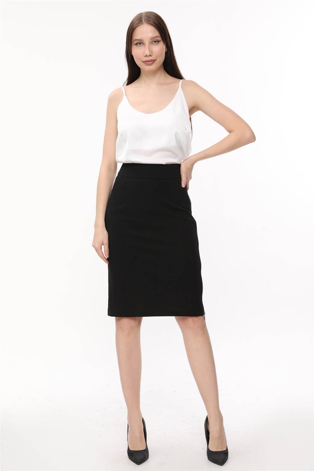 Voll Reißverschluss Rock